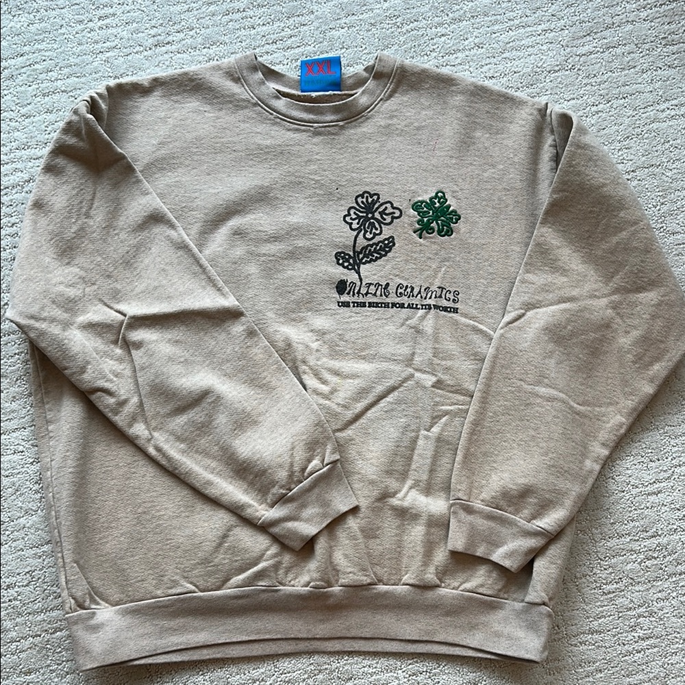 Tan Graphic Men's Sweater